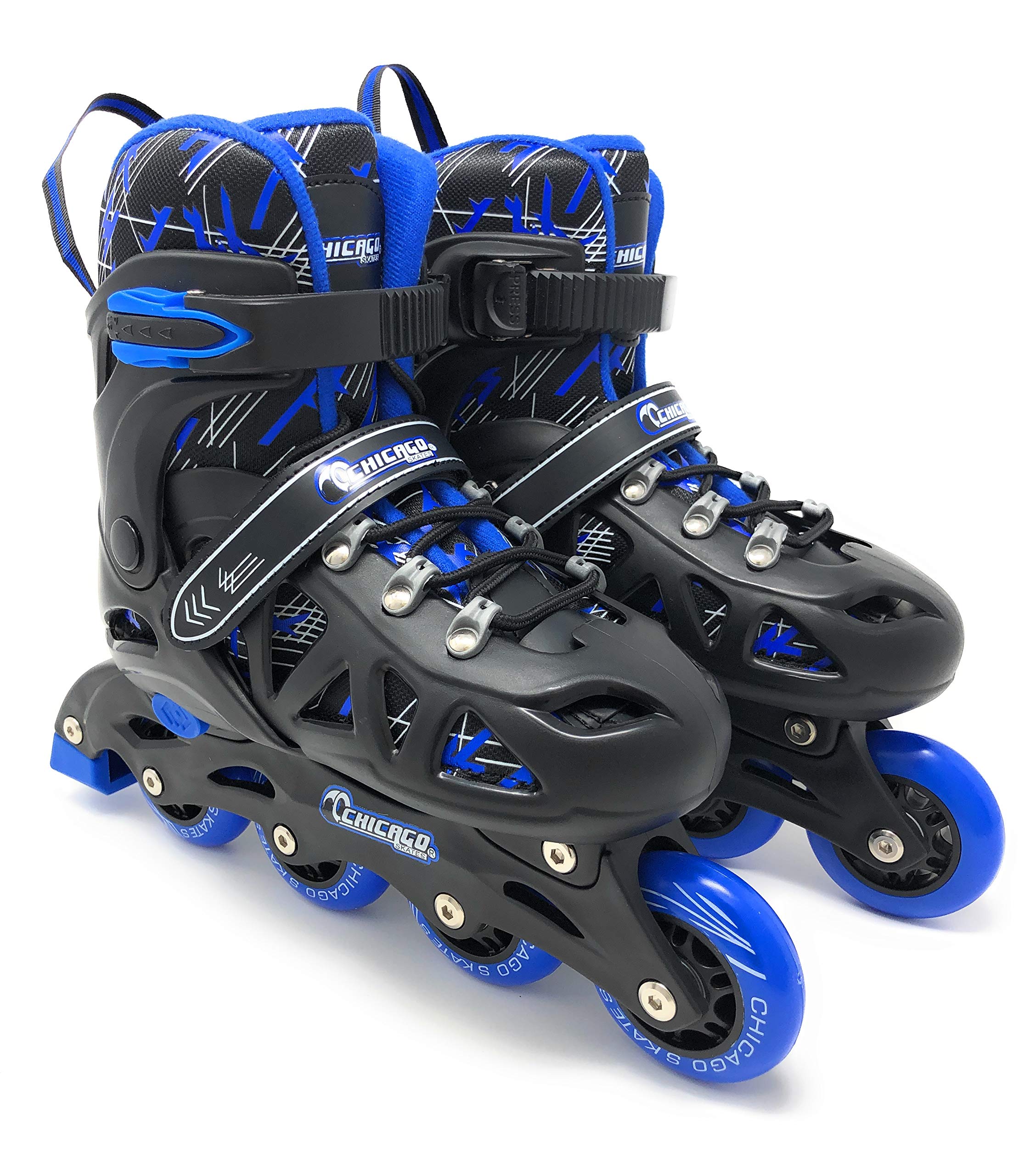 Chicago Skates Boys Inline Training Skate Combo Set - Blue