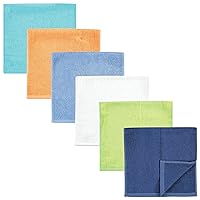 Baby Rayon from Bamboo Burpcloth 6pk, Blue Orange Lime, One Size