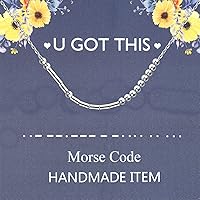 BNQL You Got This Necklace Inspirational Morse Code Jewelry Necklace U Got This Gifts Encouragement Gifts
