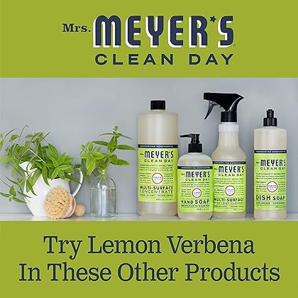 Mrs. Meyer's Hand Soap, Made with Essential Oils, Biodegradable Formula, Lemon Verbena, 12.5 fl. oz - Pack of 3