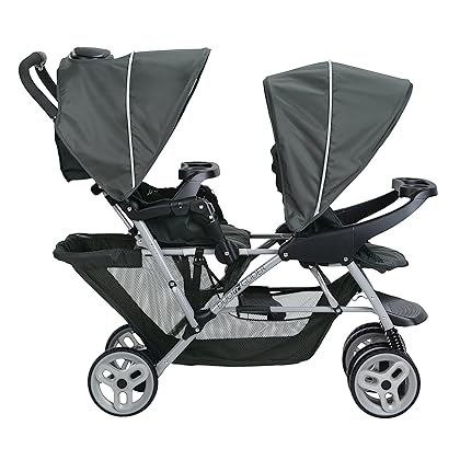 Graco DuoGlider Double Stroller | Lightweight Double Stroller with Tandem Seating, Glacier