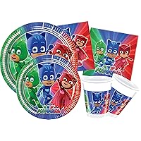 Y4321 PJ Masks Party Table Set, Blue, Green, Red, S (8 persone)