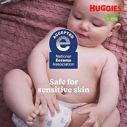 Huggies Natural Care Sensitive Baby Wipes, Unscented, Hypoallergenic, 99% Purified Water, 12 Flip-Top Packs (768 Wipes Total)