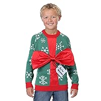 Kids Gift Ugly Sweater, Funny Holiday Sweater for Children, Gift Wrap Present Sweatshirt