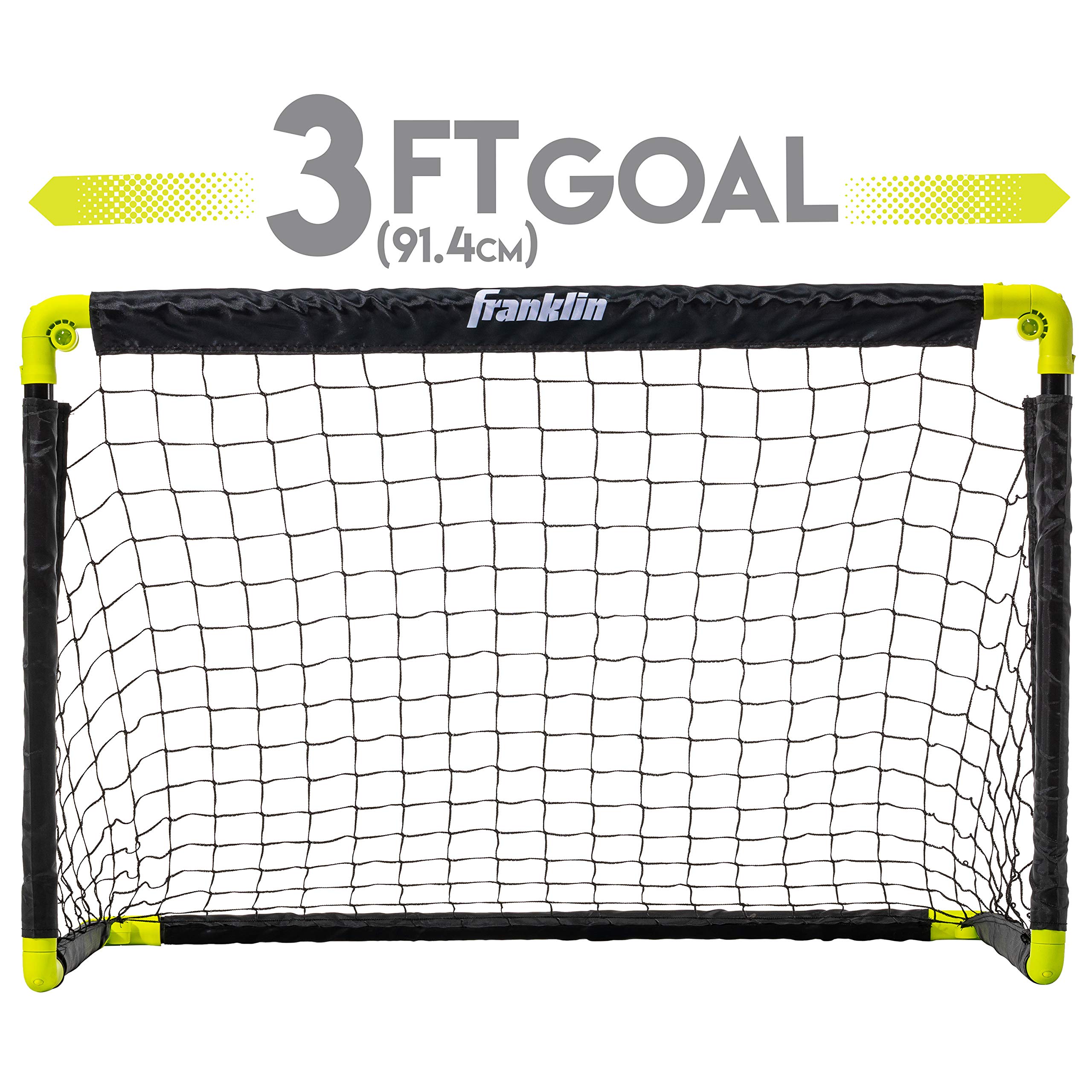 Franklin Sports Mini Soccer Goal Set - Backyard + Indoor Mini Net + Ball Set with Pump - Portable Folding Soccer Goal Set - 36