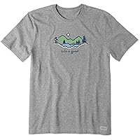 Life is Good Men's Hiker Recreational Cotton Tee Crewneck Short Sleeve Graphic T-Shirt, Hike Vista