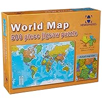 Waypoint Geographic World Map 500-Piece Jigsaw Puzzle, Puzzles for Kids, Jigsaw Puzzles for Endless Fun, Educational Puzzles for Personalized Gifts, 24″ x 36”