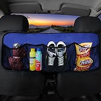 FH Group E-Z Travel Multi-Pocket Storage Collapsible Car Trunk Organizer (Easy Carry Perfect for Garage or Grocery Store, 1 Pack) Blue