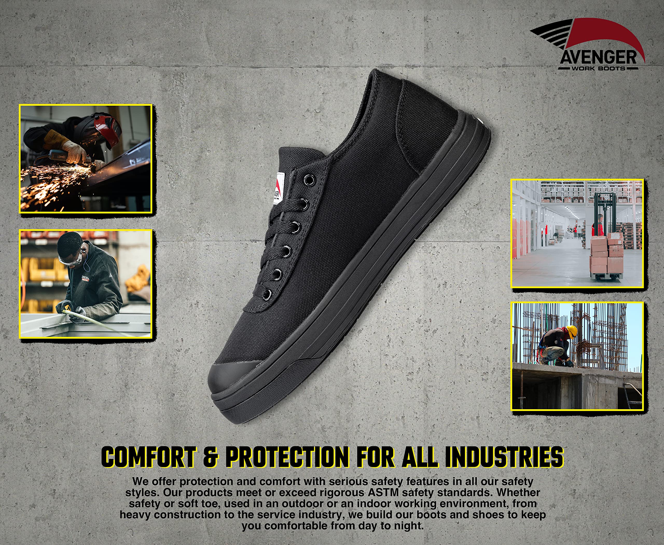 Avenger Work Boots Men's Low Top Industrial Shoe