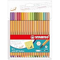 STABILO Fineliner point 88 - Wallet of 18 - Assorted Colors