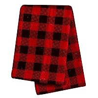 Trend Lab Brown and Red Buffalo Check Deluxe Flannel Swaddle Blanket - Buffalo Check Cotton, Red and Brown, 48 in x 48 in