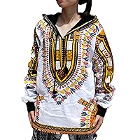 RaanPahMuang Winter Fleece Lined Hoody Long Sleeve Jumper Jacket Africa Dashiki