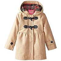 Girls' Faux Wool Coat with Toggles