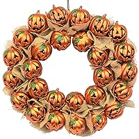 Tree Buddees Jack-O-Lantern Pumpkin Halloween Wreath Decoration
