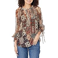 Joie Women's Long Sleeve Top-100% Silk Blouse for Everyday Wear Cecarina Top