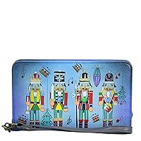 Anna by Anuschka Women's Hand-Painted Genuine Leather Clutch Wallet