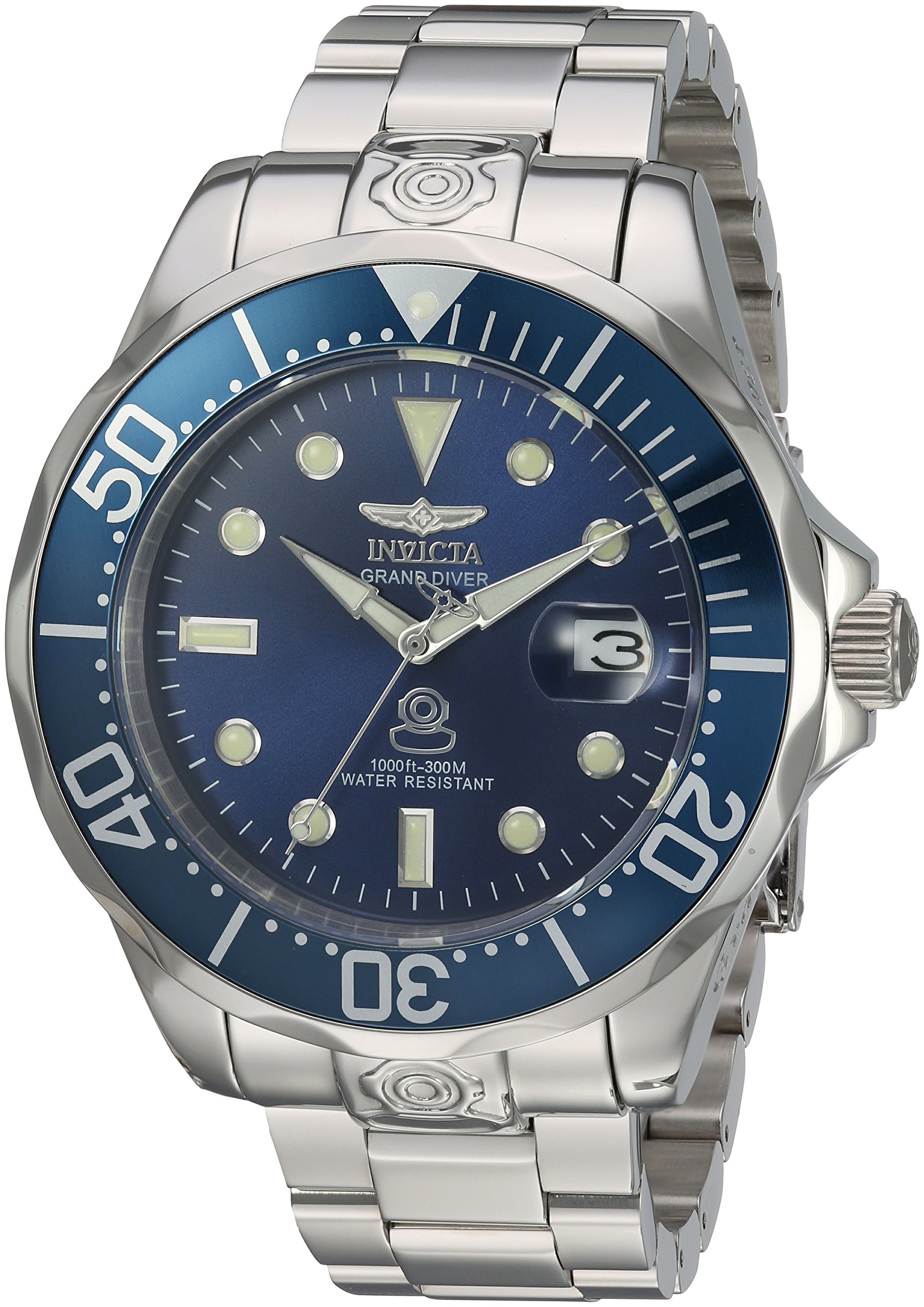 Invicta Men's 'Pro Diver' Automatic Stainless Steel Diving Watch, Silver-Toned (16036)