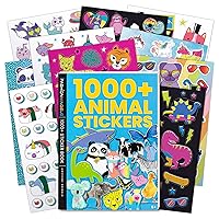 Fashion Angels 1000+ Animal Sticker Book - 40-Page Sticker Book For Kids - Over 1000 Stickers for Scrapbooking, Planner Decor, Gifts & Creative Play, Ages 6 and Up