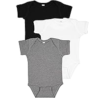 RABBIT SKINS Baby Bodysuit Girl & Boy | Newborn 0-3 Months to 24 Month Toddler 3-Pack Bulk Set, Snap Easy Closure