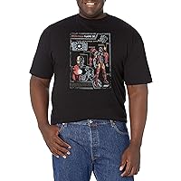 Marvel Big & Tall Classic Ironman Schematic Men's Tops Short Sleeve Tee Shirt, Black, 3X-Large