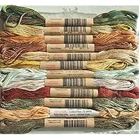 12 Valdani 6 Strand Floss Embroidery Thread Country Lights Set 2 10 Yd Skeins