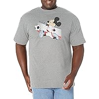 Disney Classic Mickey France Kick Men's Tops Short Sleeve Tee Shirt