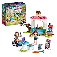 LEGO Friends 41753 Pancake Shop Set, Creative Toy for Boys and Girls from 6 Years with Paisley and Luna Mini Dolls and Rabbit Figure, Gift for Children
