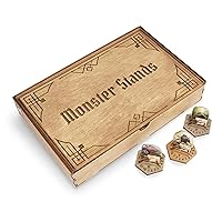 Smonex Wooden Organizer and Four Player Boards Compatible with Gloomhaven  Board Game with Wooden Monster Stands, Count Monsters Live, 30 pcs
