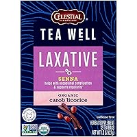Celestial Seasonings TeaWell Herbal Tea, Laxative, Organic Carob Licorice, 12 Count