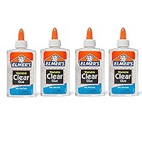 Elmer's Liquid School Glue, Clear, Washable, 5 Ounces, 4 Count - Great for Making Slime