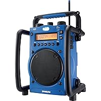Sangean U3 AM/FM Ultra Rugged and Water Resistant Digital Tuning Radio Blue/black