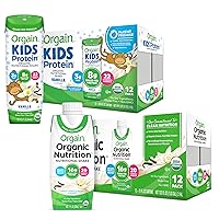 Orgain Organic Nutritional Protein Shakes for Kids & Adults - Vanilla (12 Pack)