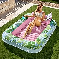 Sloosh Inflatable Tanning Pool Lounger Float for Adults, 70