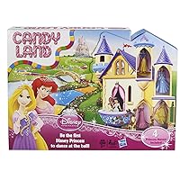 Hasbro 98823 Candy Land Game: Disney Princess Edition Board Game with Princesses Belle, Aurora, Snow White, and Cinderella Kids Game Ages 3+(Amazon Exclusive), Standard, Various