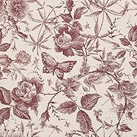 Wallpaper Peel and Stick - 15.7x118inch Wallpapers Rose Flowes Wall Paper Red and White Vinyl Peel and Stick Wallpaper Cabinet Contact Paper, Modern Wallpaper for Home Deco