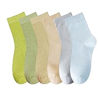 MAGIARTE Womens Mini Crew Socks Combed Cotton Casual Athletic Quarter Calf Socks for women 6-Pack