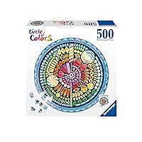 Ravensburger - Adult Jigsaw Puzzle - Round Puzzle 500 Pieces - Suitable for Ages 12 and up - Sweets (Circle of Colors) Puzzle Made in Europe - 17350