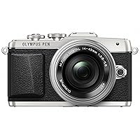 OM SYSTEM OLYMPUS E-PL7 16MP Mirrorless Digital Camera with 3-Inch LCD with 14-42mm EZ Lens (Silver)