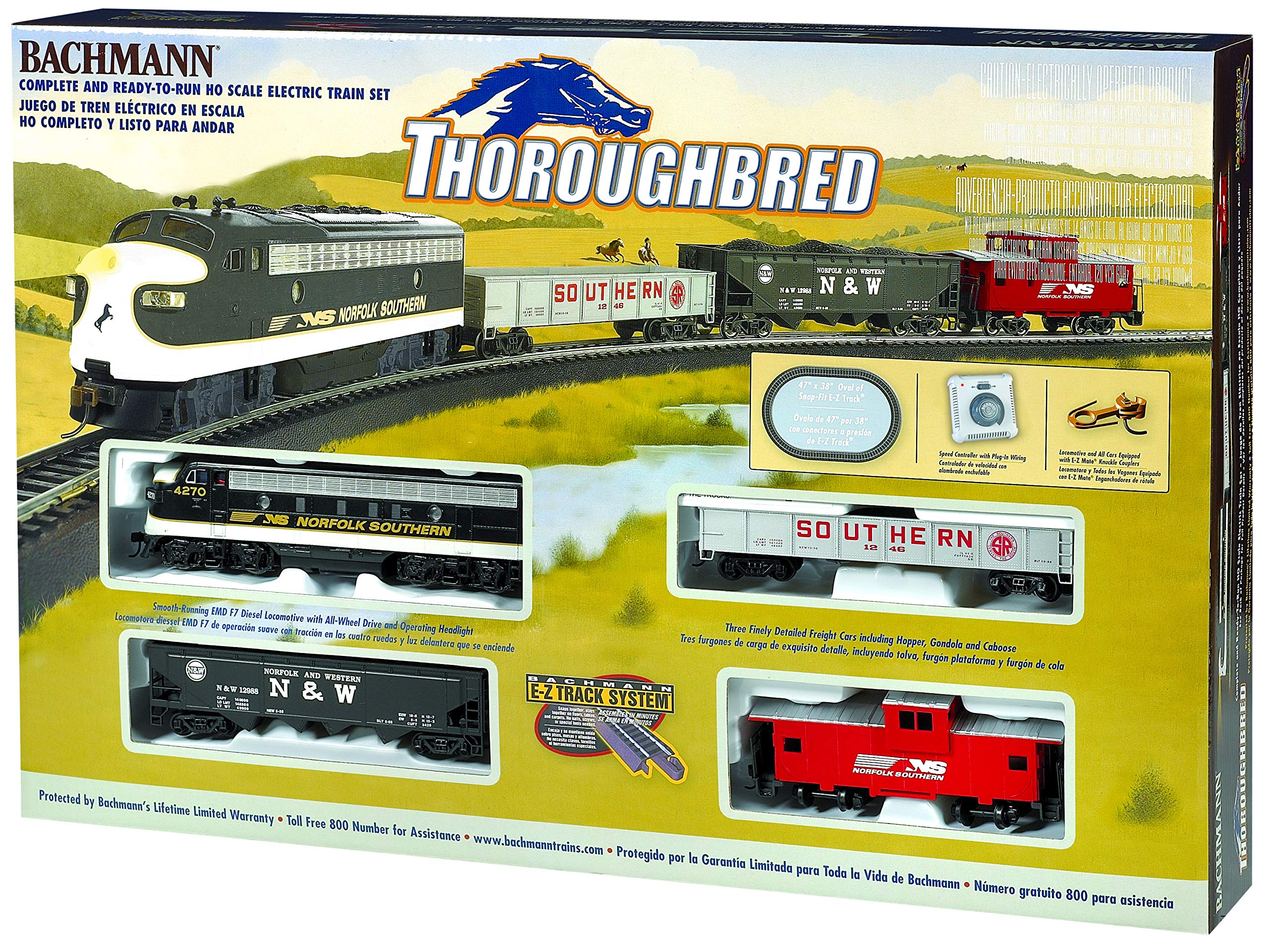 Bachmann Trains - Thoroughbred Ready To Run Electric Train Set - HO Scale