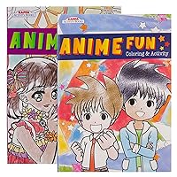 Kappa Anime Fun Coloring & Activity Book 2 Titles, Fun Game Workbook for Learning Drawing Coloring, Gift for Kids, 2-Pack
