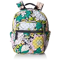 Vera Bradley Women's Cotton Small Backpack, Bloom Boom - Recycled Cotton, One Size