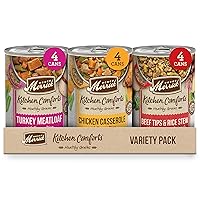 Merrick Kitchen Comforts Wet Dog Food Gravy, Variety Pack Real Meat and Brown Rice Dog Food with Grains - (Pack of 1) 9.5 lb. Cans