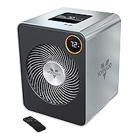 Vornado VMHi600 Whole Room Metal Space Heater, Digital Thermostat, Remote Control, 1500 Watts, Stainless Steel