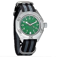 Vostok Amphibian Automatic Mens Wristwatch Self-Winding Military Diver Amphibia Case Wrist Watch #670386