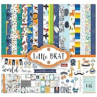 Inkdotpot It’s a Baby Boy Theme Collection Double-Sided Scrapbook Paper Kit Cardstock 12