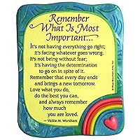 Blue Mountain Arts Encouragement Refrigerator Magnet—Motivational, Uplifting Message for Someone You Love Dearly (Remember What is Most Important…) Blue Small