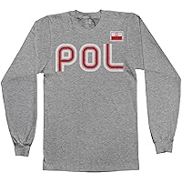 Threadrock Men's Poland Athletic Retro Series Long Sleeve T-Shirt