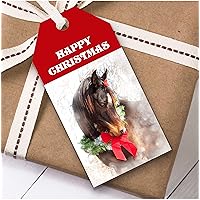 Beautiful Horse Christmas Gift Tags (Present Favor Labels)