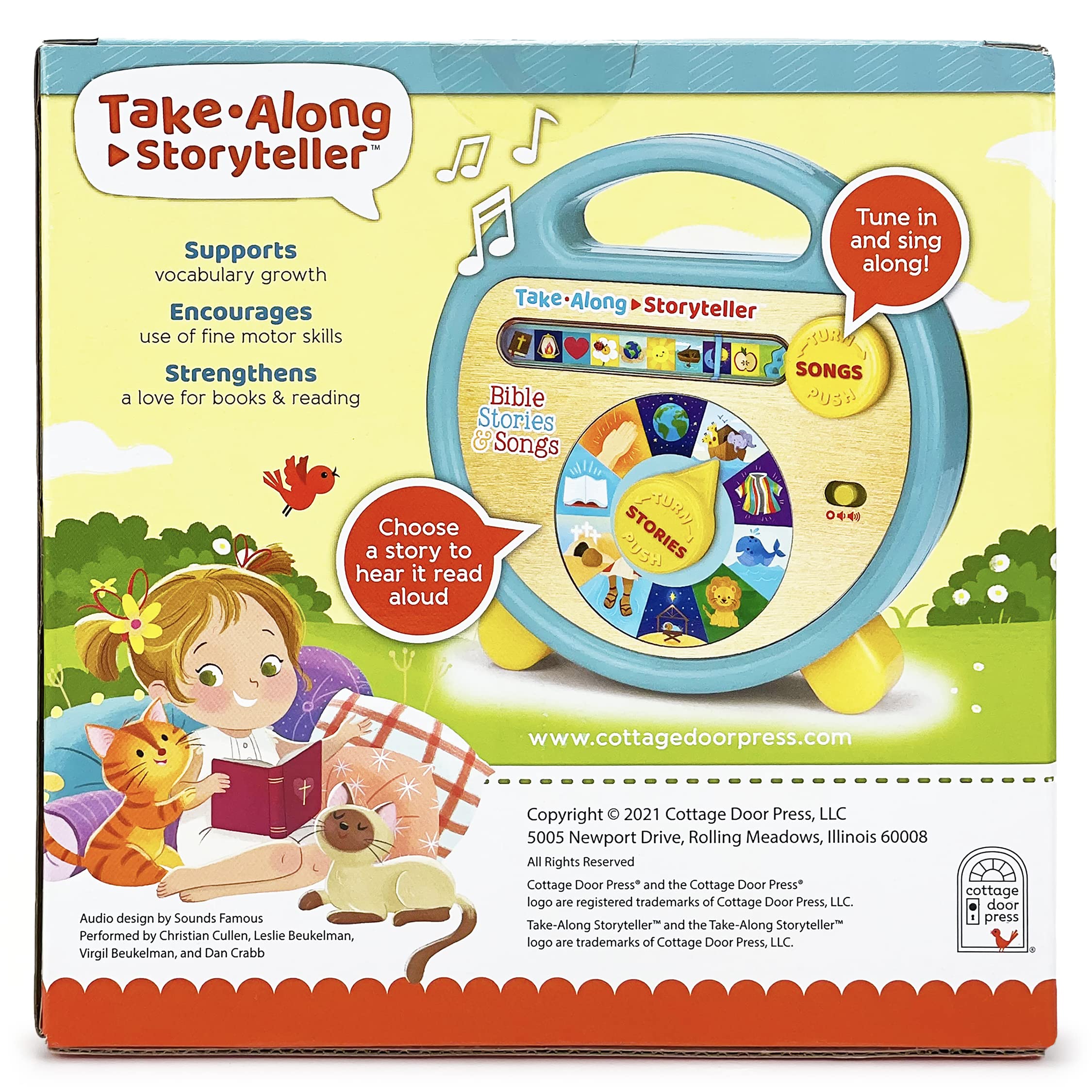 Bible Stories and Songs Interactive Electronic Take Along Storyteller with 11 Books