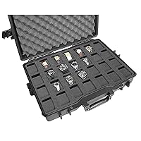 Case Club 28 Watch Carry Case - Organize & Protect Your Watch Collection in a Heavy Duty, Waterproof, Travel & Storage Case - For Men's & Women's Watches of Various Sizes in a Padlockable Display Box
